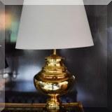 DL03. Pair of vintage brass table lamps. 31”h 
